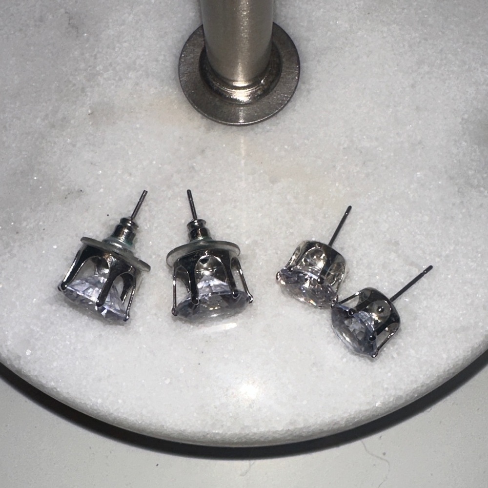 Vera Wang Cubic Zirconia Stud Earrings - Picture 8 of 14